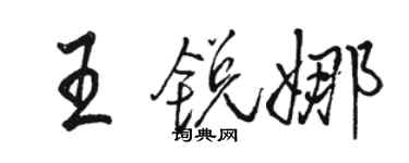 骆恒光王锐娜行书个性签名怎么写