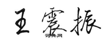 骆恒光王震振行书个性签名怎么写