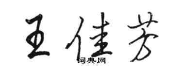 骆恒光王佳芳行书个性签名怎么写