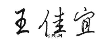 骆恒光王佳宜行书个性签名怎么写