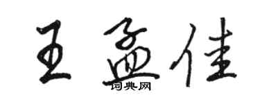 骆恒光王孟佳行书个性签名怎么写