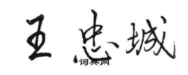 骆恒光王忠城行书个性签名怎么写