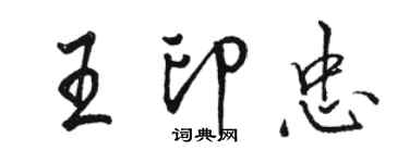 骆恒光王印忠行书个性签名怎么写