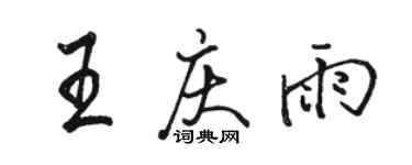 骆恒光王庆雨行书个性签名怎么写