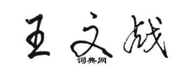 骆恒光王文战行书个性签名怎么写