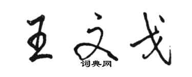 骆恒光王文戈行书个性签名怎么写