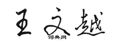 骆恒光王文越行书个性签名怎么写