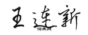 骆恒光王连新行书个性签名怎么写