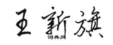 骆恒光王新旗行书个性签名怎么写