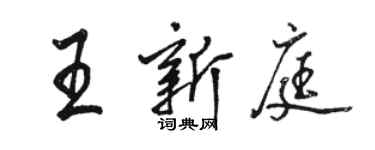 骆恒光王新庭行书个性签名怎么写