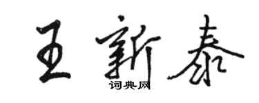 骆恒光王新泰行书个性签名怎么写