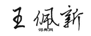 骆恒光王佩新行书个性签名怎么写