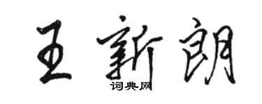 骆恒光王新朗行书个性签名怎么写