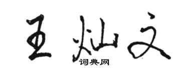 骆恒光王灿文行书个性签名怎么写