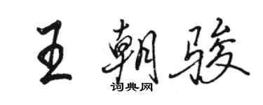 骆恒光王朝骏行书个性签名怎么写