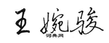 骆恒光王婉骏行书个性签名怎么写