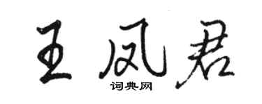 骆恒光王凤君行书个性签名怎么写
