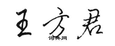 骆恒光王方君行书个性签名怎么写