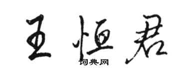 骆恒光王恒君行书个性签名怎么写