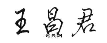 骆恒光王昌君行书个性签名怎么写