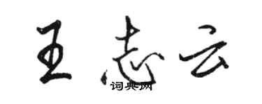 骆恒光王志云行书个性签名怎么写