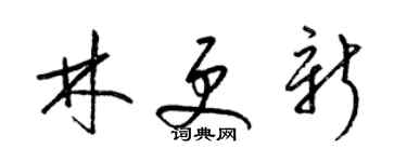 梁锦英林更新草书个性签名怎么写