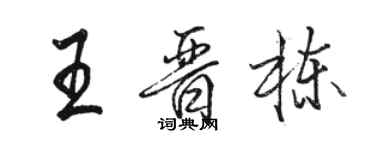 骆恒光王晋栋行书个性签名怎么写