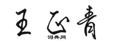 骆恒光王正青行书个性签名怎么写