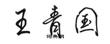 骆恒光王青国行书个性签名怎么写
