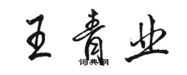 骆恒光王青业行书个性签名怎么写