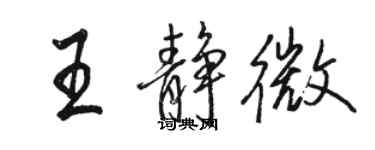 骆恒光王静微行书个性签名怎么写