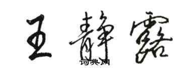 骆恒光王静露行书个性签名怎么写