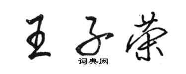 骆恒光王子荣行书个性签名怎么写