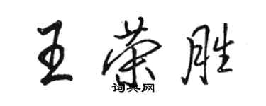 骆恒光王荣胜行书个性签名怎么写