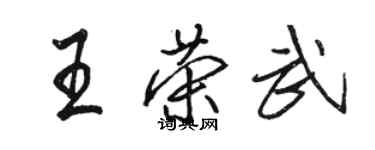 骆恒光王荣武行书个性签名怎么写