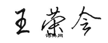 骆恒光王荣会行书个性签名怎么写
