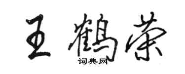 骆恒光王鹤荣行书个性签名怎么写