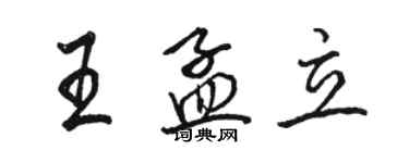 骆恒光王孟立行书个性签名怎么写
