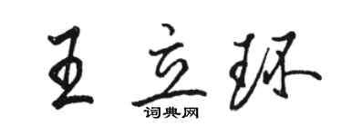 骆恒光王立环行书个性签名怎么写