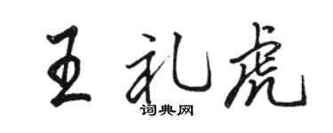 骆恒光王礼虎行书个性签名怎么写