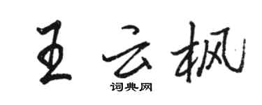骆恒光王云枫行书个性签名怎么写