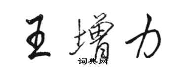 骆恒光王增力行书个性签名怎么写