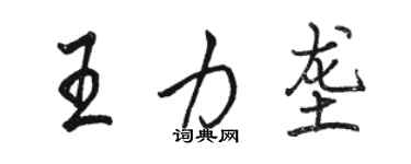 骆恒光王力垄行书个性签名怎么写