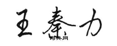 骆恒光王秦力行书个性签名怎么写