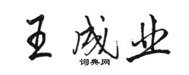 骆恒光王成业行书个性签名怎么写