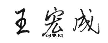 骆恒光王宏成行书个性签名怎么写