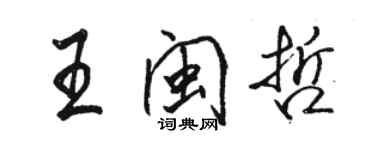 骆恒光王闽哲行书个性签名怎么写