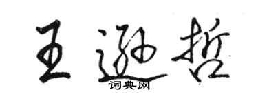 骆恒光王逊哲行书个性签名怎么写