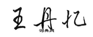 骆恒光王丹忆行书个性签名怎么写