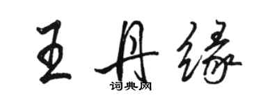 骆恒光王丹缘行书个性签名怎么写